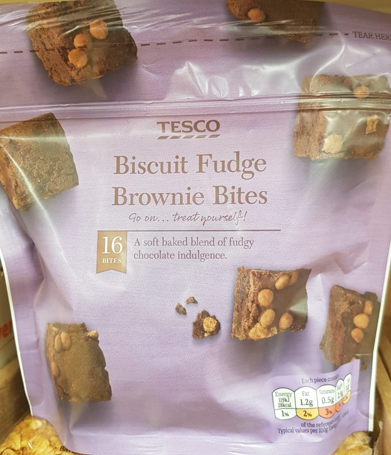Tesco biscuit fudge brownie bites syns
