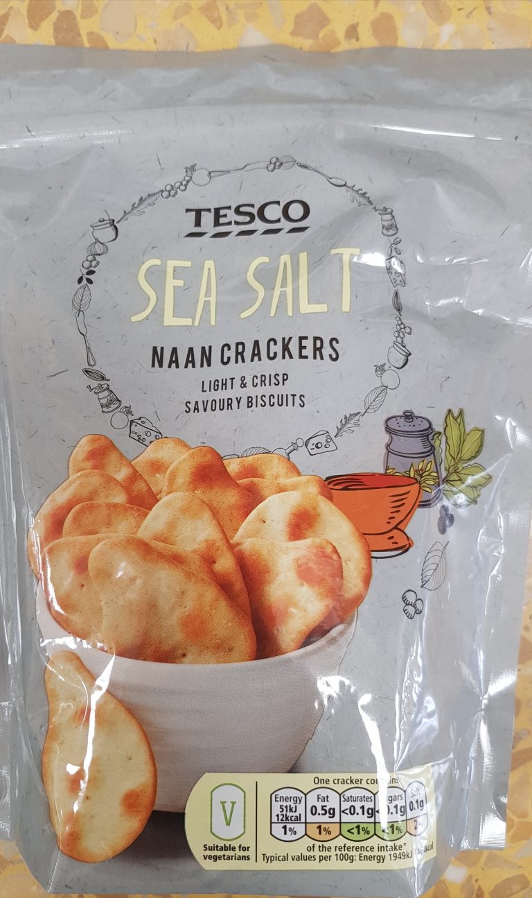 Tesco sea salt naan crackers syns