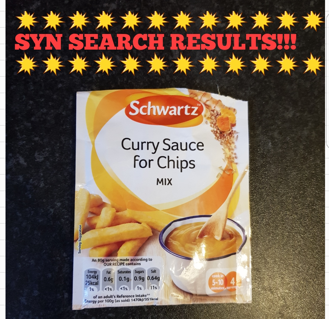 Schwartz curry sauce for chips syns SW Lads