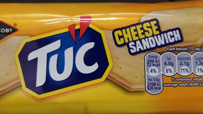 Jacobs tuc cheese sandwich syns